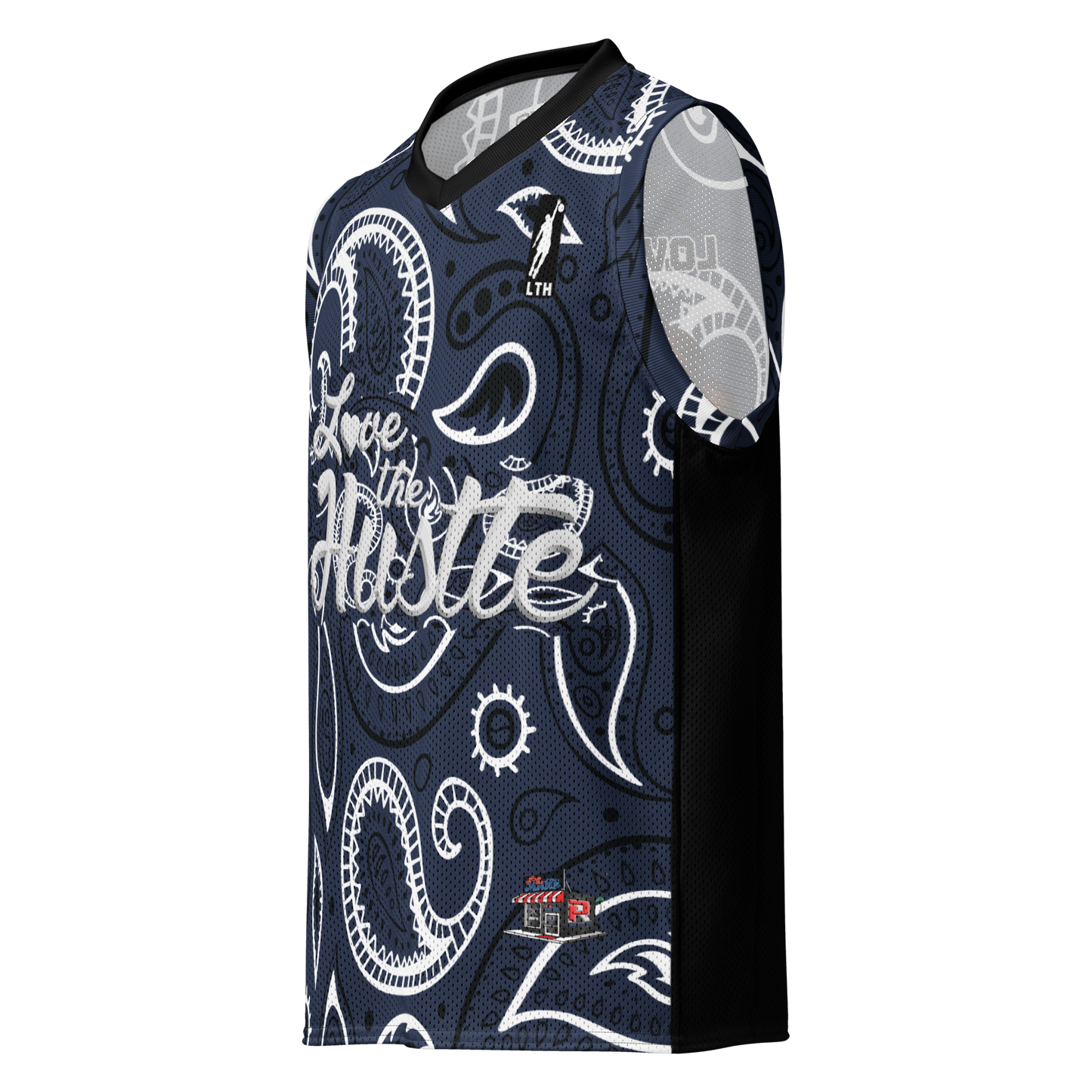 Love The Hustle® League Personalized Uni Premium Basketball Jersey Navy Squad
