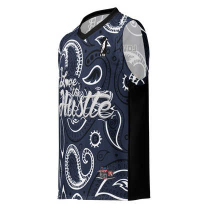 Love The Hustle® League Personalized Uni Premium Basketball Jersey Navy Squad