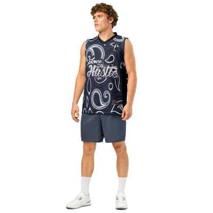 Love The Hustle® League Personalized Uni Premium Basketball Jersey Navy Squad