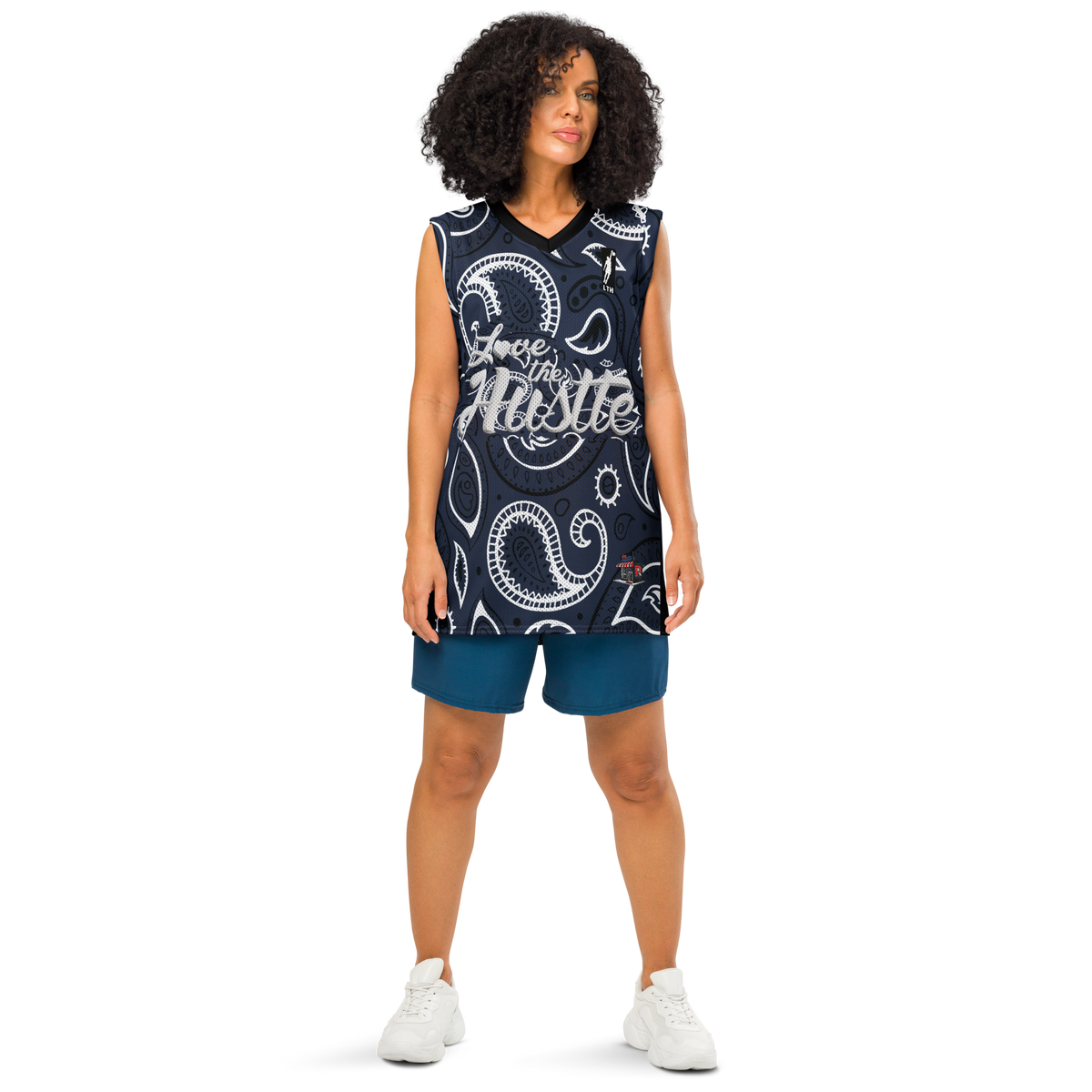Love The Hustle® League Personalized Uni Premium Basketball Jersey Navy Squad
