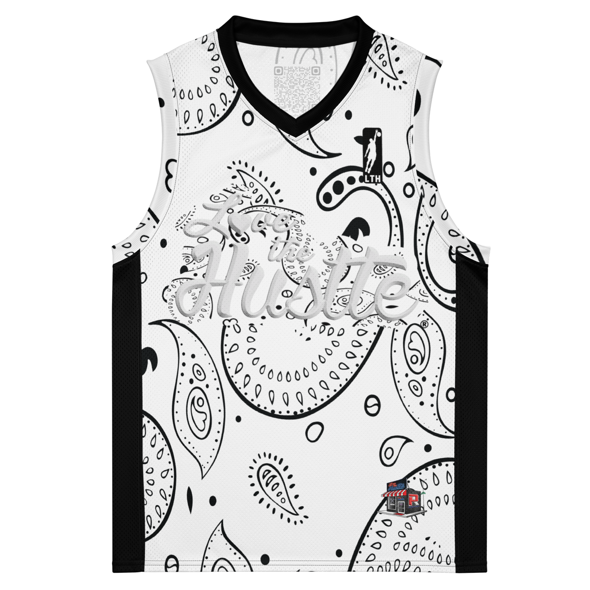 Love The Hustle® League Personalized Uni Premium Basketball Jersey White Squad