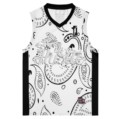 Love The Hustle® League Personalized Uni Premium Basketball Jersey White Squad