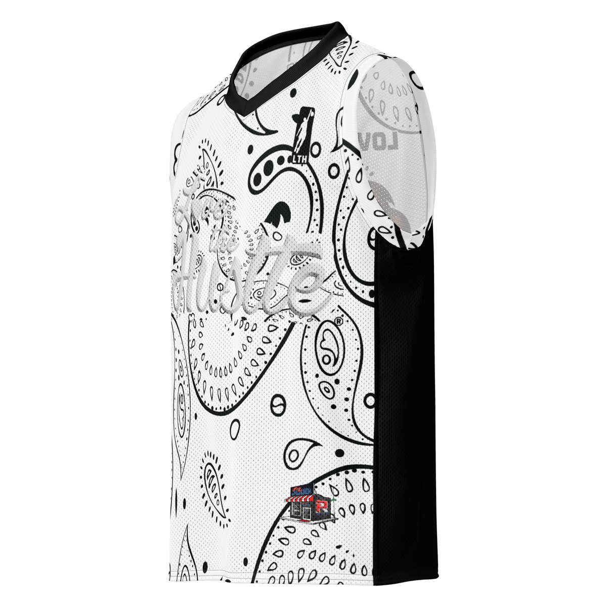Love The Hustle® League Personalized Uni Premium Basketball Jersey White Squad