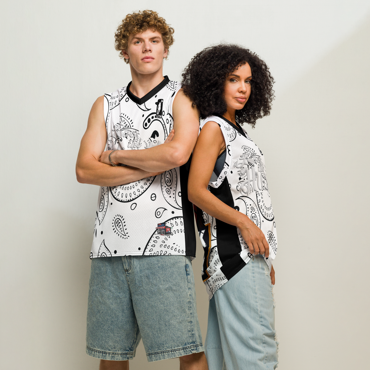 Love The Hustle® League Personalized Uni Premium Basketball Jersey White Squad