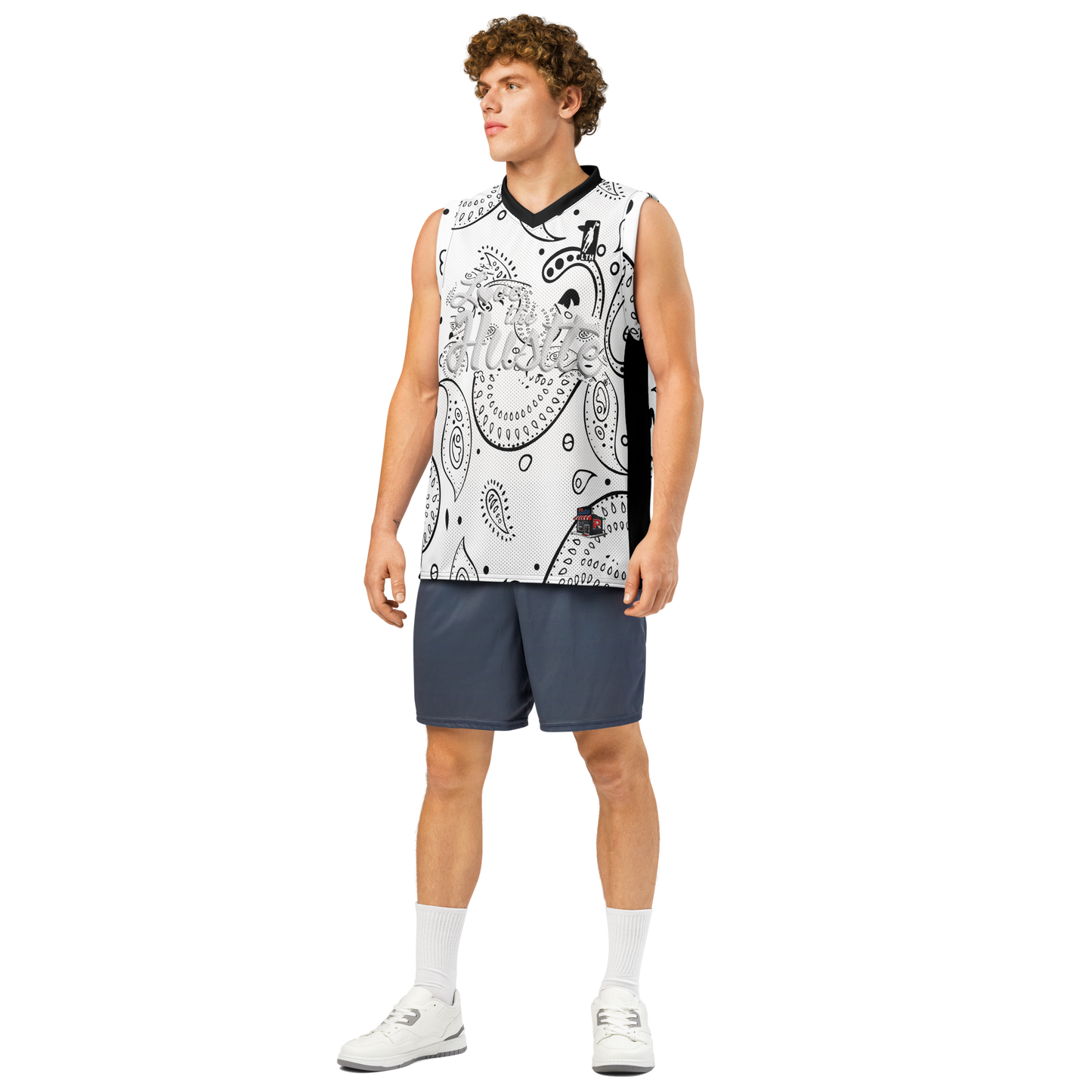 Love The Hustle® League Personalized Uni Premium Basketball Jersey White Squad