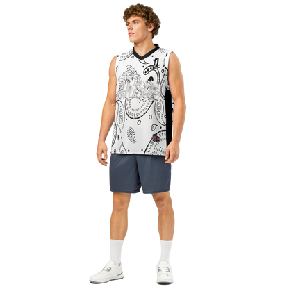 Love The Hustle® League Personalized Uni Premium Basketball Jersey White Squad
