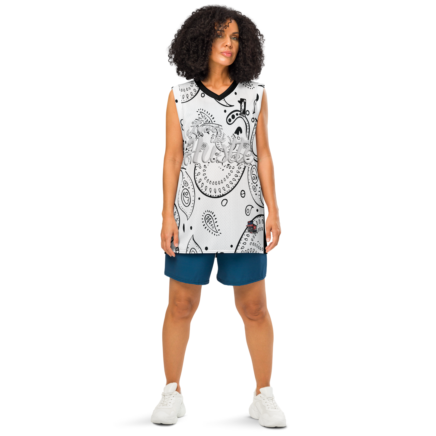 Love The Hustle® League Personalized Uni Premium Basketball Jersey White Squad