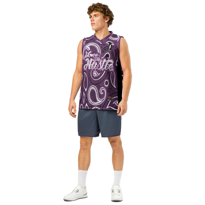 Love The Hustle® League Personalized Uni Premium Basketball Jersey Purple Squad