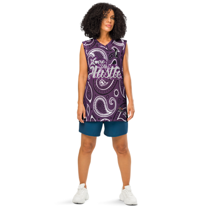 Love The Hustle® League Personalized Uni Premium Basketball Jersey Purple Squad