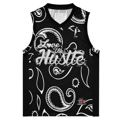 Love The Hustle® League Personalized Uni Premium Basketball Jersey Black Squad