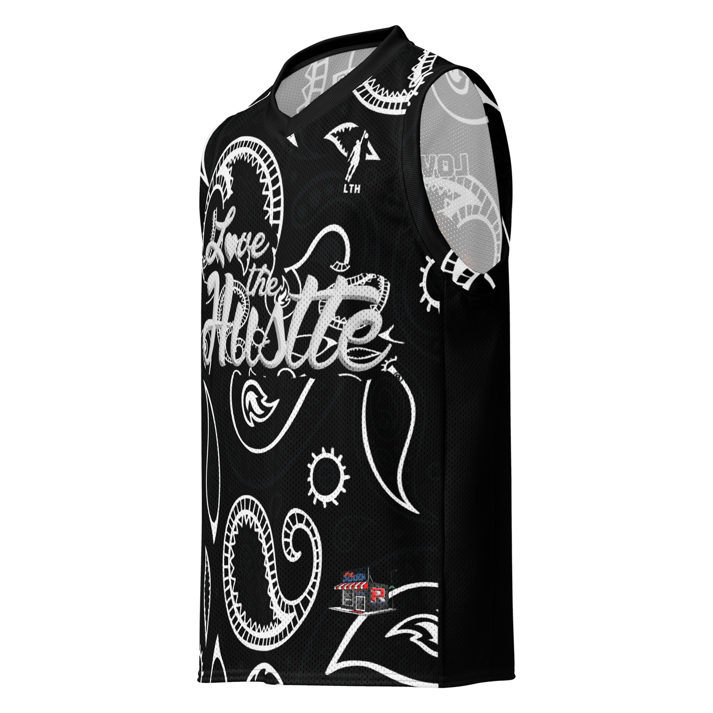 Love The Hustle® League Personalized Uni Premium Basketball Jersey Black Squad