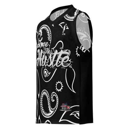 Love The Hustle® League Personalized Uni Premium Basketball Jersey Black Squad