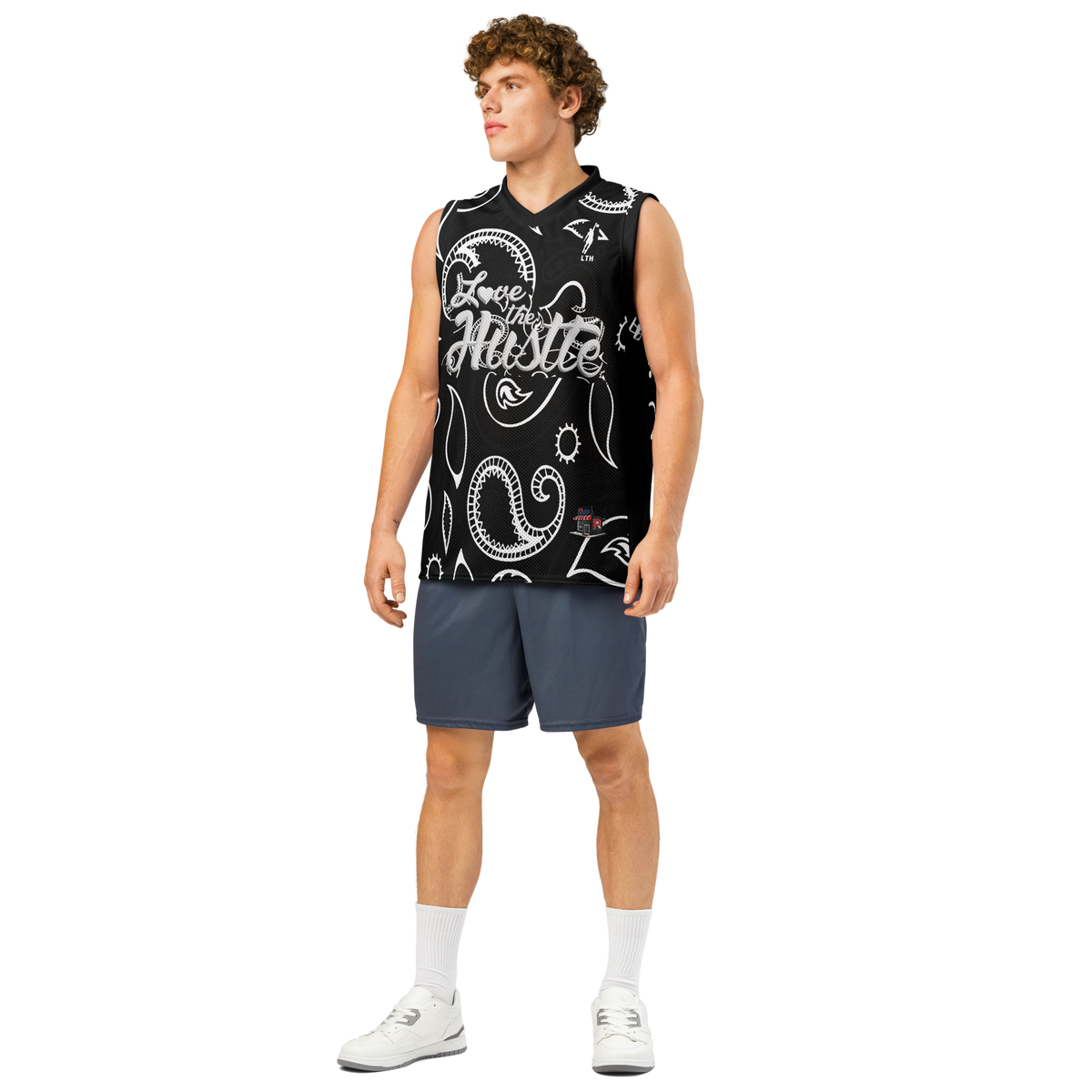 Love The Hustle® League Personalized Uni Premium Basketball Jersey Black Squad