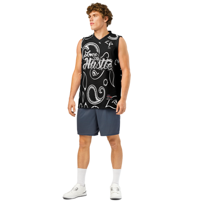 Love The Hustle® League Personalized Uni Premium Basketball Jersey Black Squad