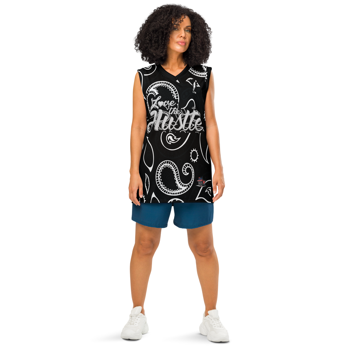 Love The Hustle® League Personalized Uni Premium Basketball Jersey Black Squad