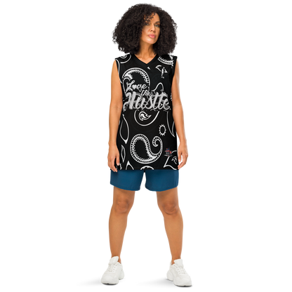 Love The Hustle® League Personalized Uni Premium Basketball Jersey Black Squad