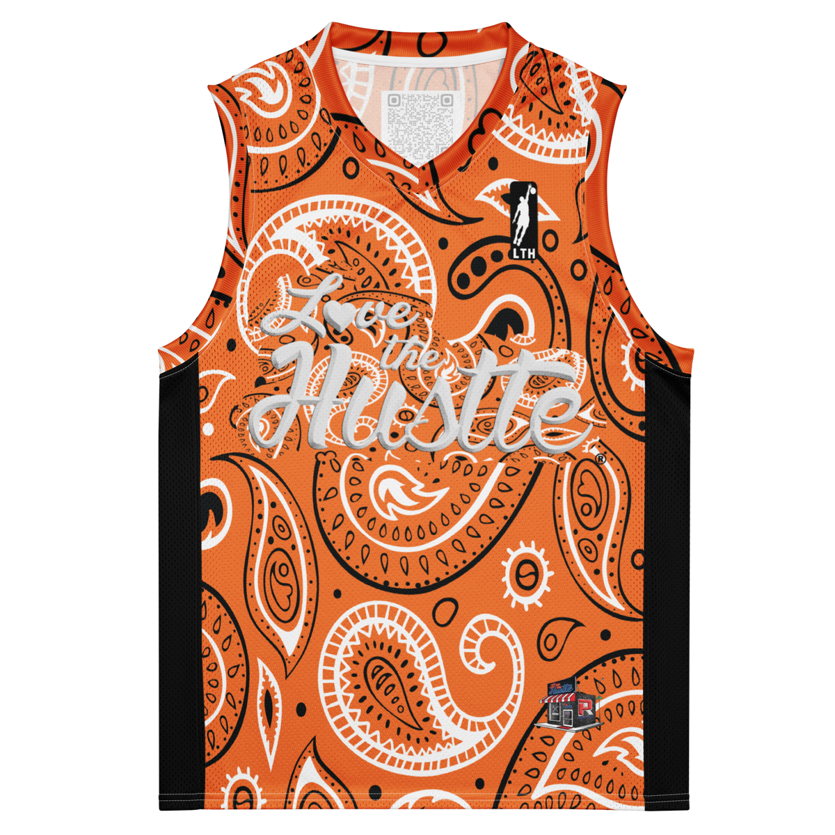 Love The Hustle® League Personalized Uni Premium Basketball Jersey Orange Squad