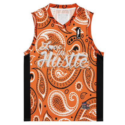 Love The Hustle® League Personalized Uni Premium Basketball Jersey Orange Squad