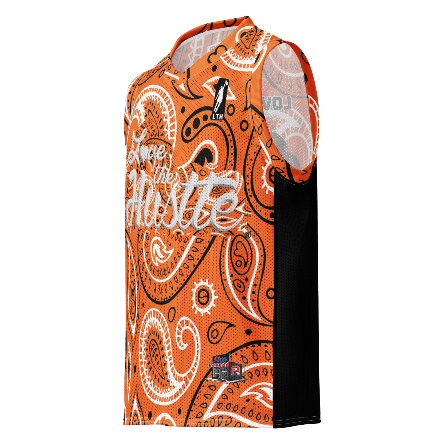 Love The Hustle® League Personalized Uni Premium Basketball Jersey Orange Squad