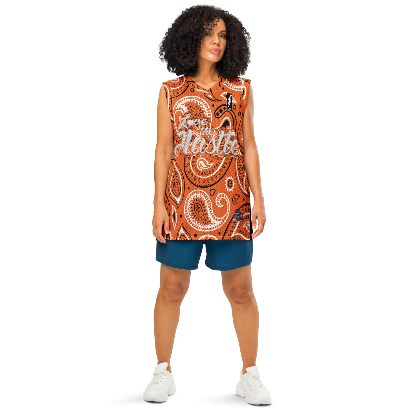 Love The Hustle® League Personalized Uni Premium Basketball Jersey Orange Squad