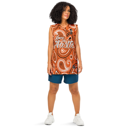 Love The Hustle® League Personalized Uni Premium Basketball Jersey Orange Squad