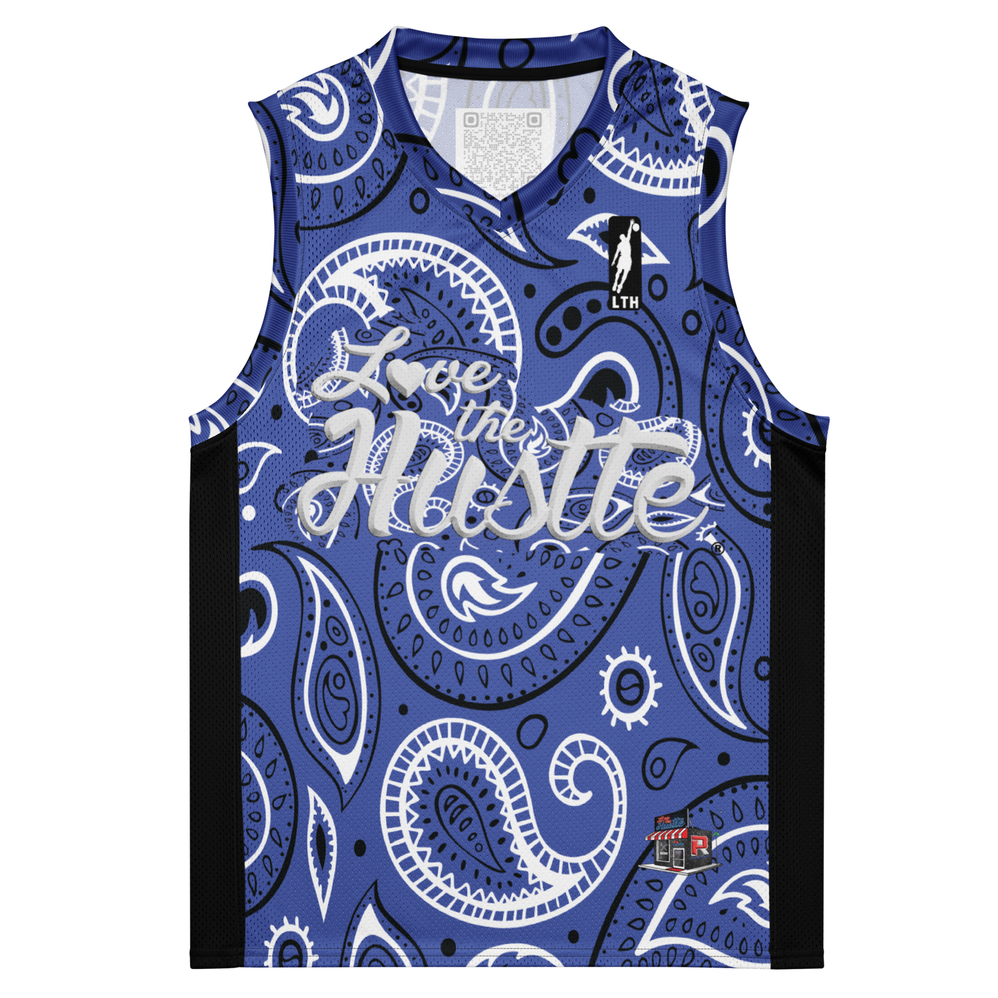 Love The Hustle® League Personalized Uni Premium Basketball Jersey Blue Squad