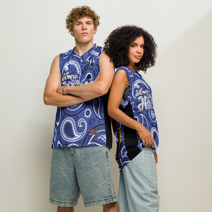 Love The Hustle® League Personalized Uni Premium Basketball Jersey Blue Squad