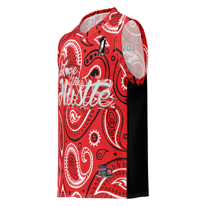 Love The Hustle® League Personalized Uni Premium Basketball Jersey Red Squad