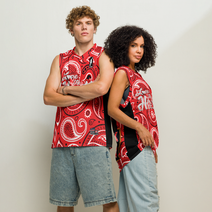 Love The Hustle® League Personalized Uni Premium Basketball Jersey Red Squad