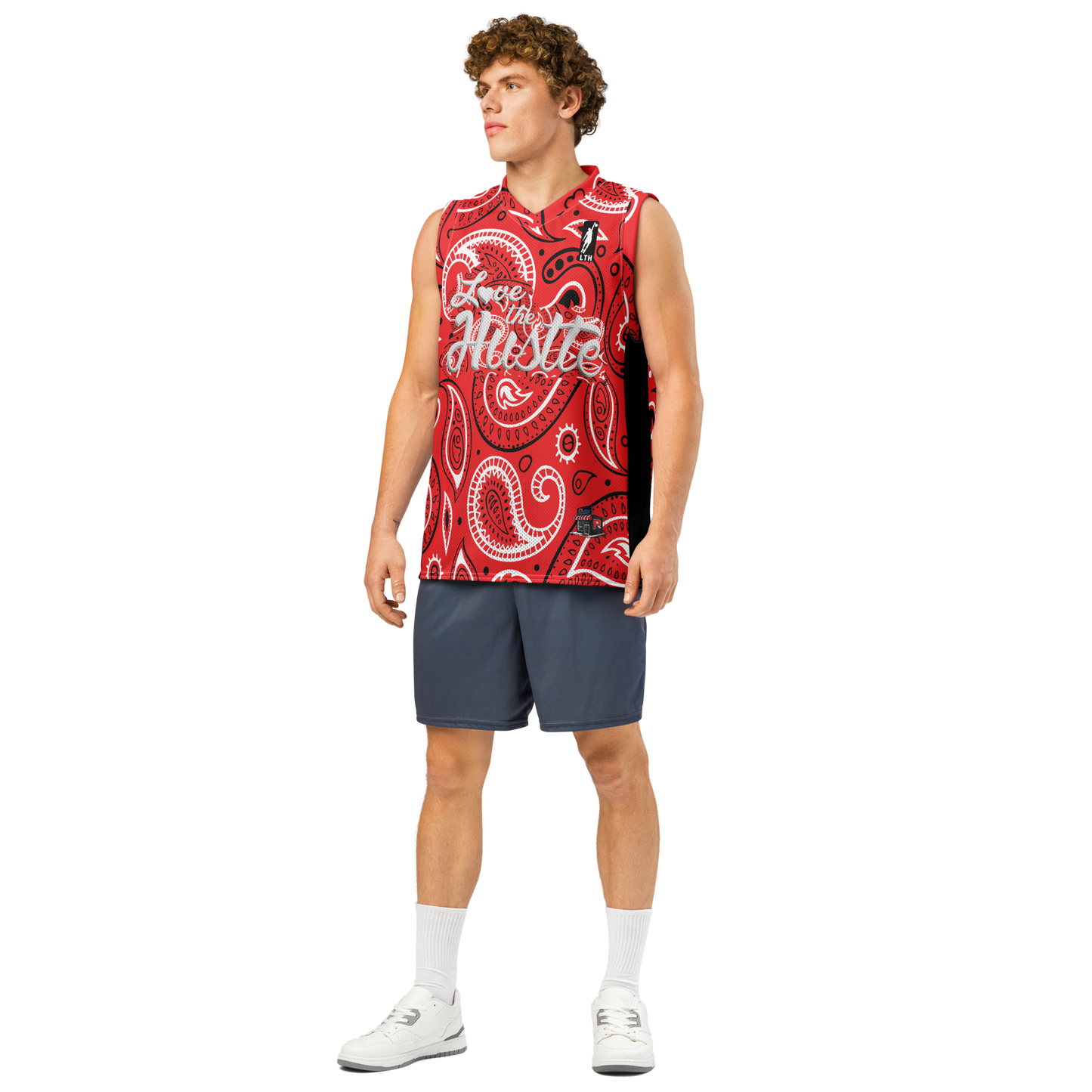 Love The Hustle® League Personalized Uni Premium Basketball Jersey Red Squad