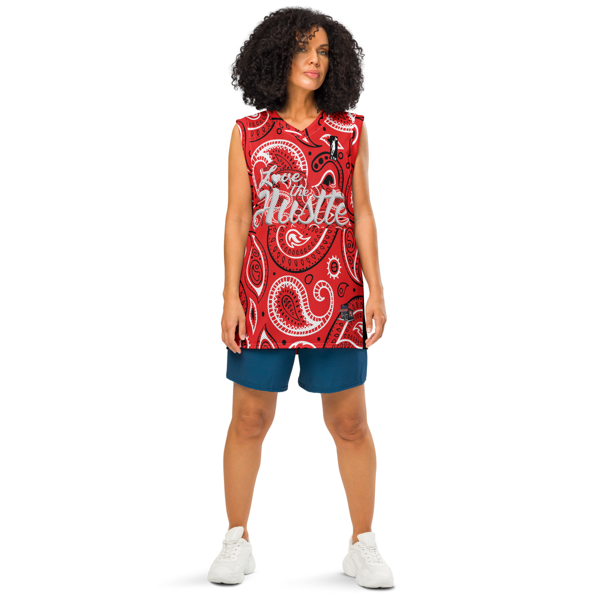 Love The Hustle® League Personalized Uni Premium Basketball Jersey Red Squad