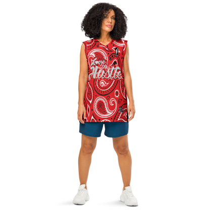 Love The Hustle® League Personalized Uni Premium Basketball Jersey Red Squad