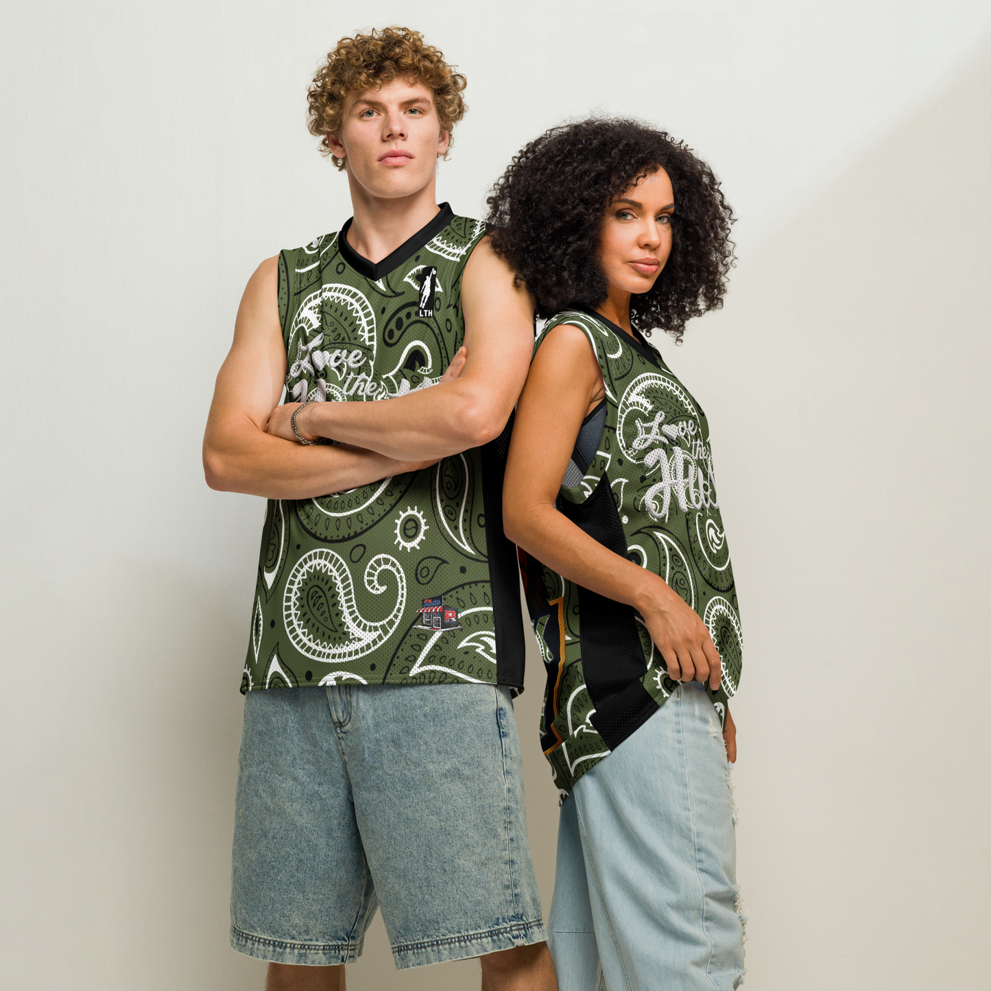 Love The Hustle® League Personalized Uni Premium Basketball Jersey Camo Squad