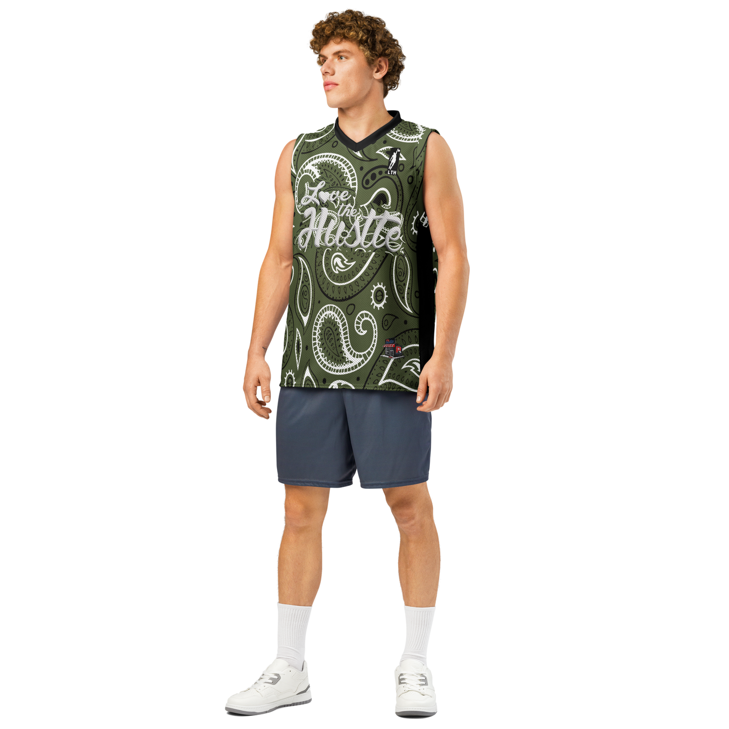 Love The Hustle® League Personalized Uni Premium Basketball Jersey Camo Squad