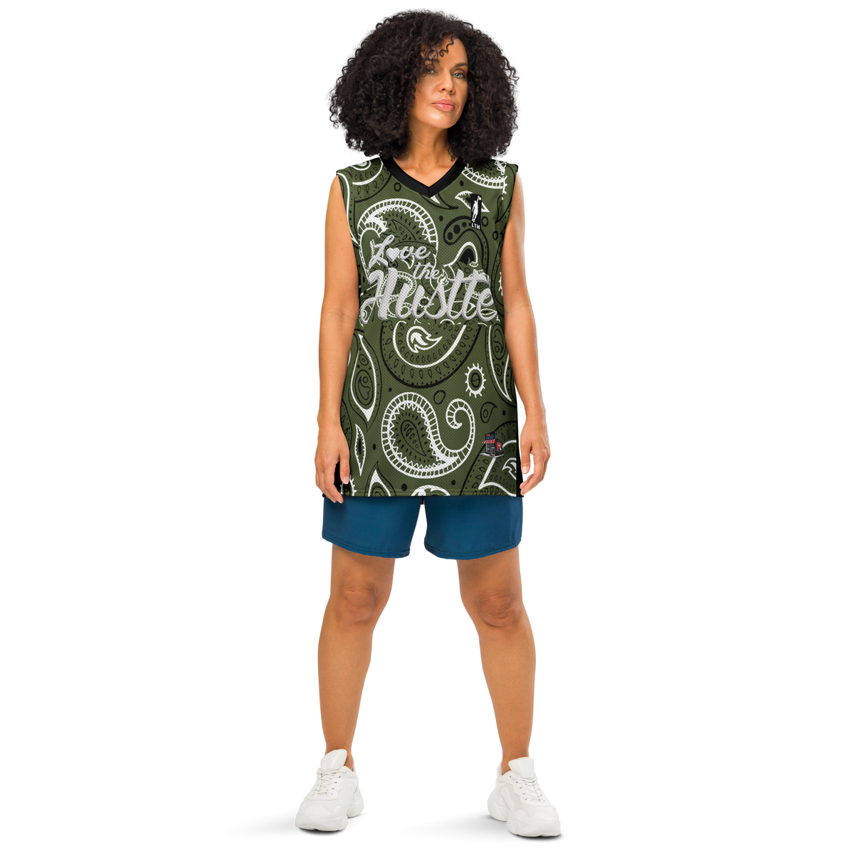 Love The Hustle® League Personalized Uni Premium Basketball Jersey Camo Squad