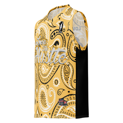Love The Hustle® League Personalized Uni Premium Basketball Jersey Yellow Squad