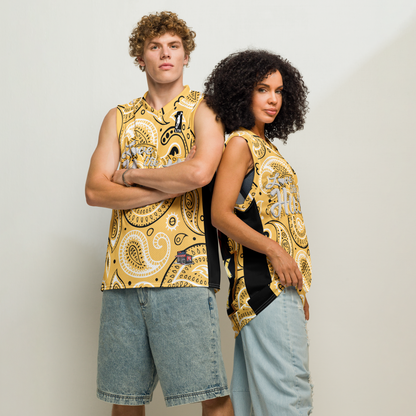 Love The Hustle® League Personalized Uni Premium Basketball Jersey Yellow Squad