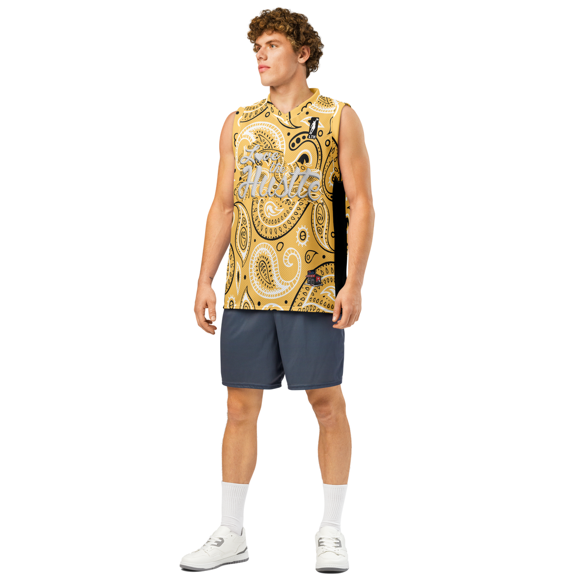 Love The Hustle® League Personalized Uni Premium Basketball Jersey Yellow Squad