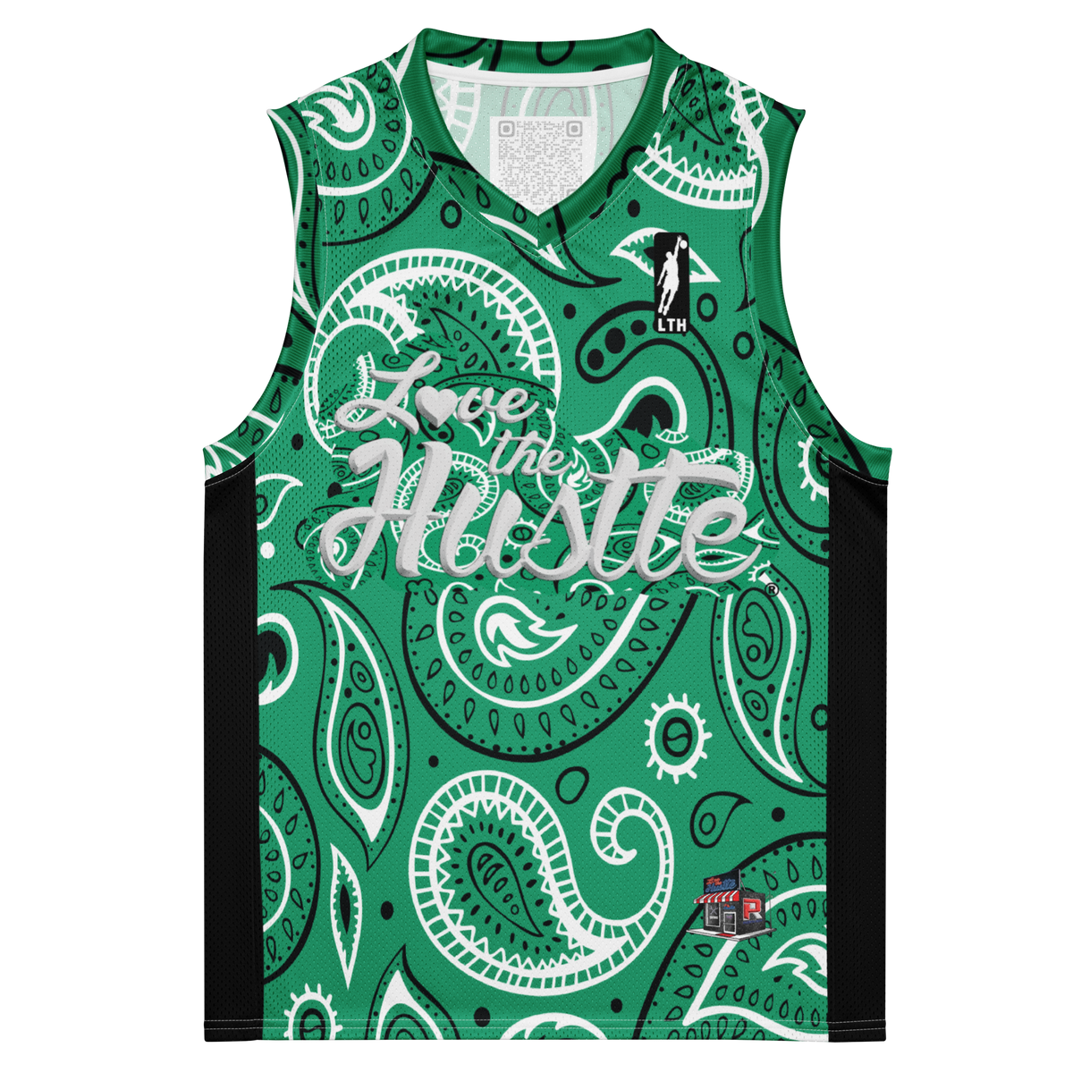 Love The Hustle® League Personalized Uni Premium Basketball Jersey Green Squad