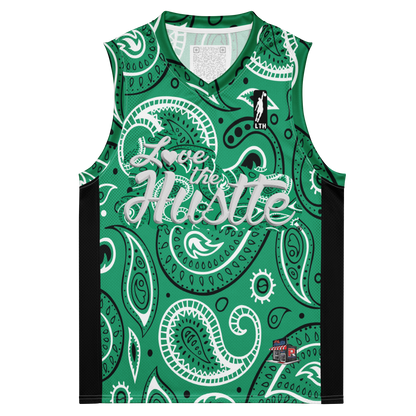 Love The Hustle® League Personalized Uni Premium Basketball Jersey Green Squad