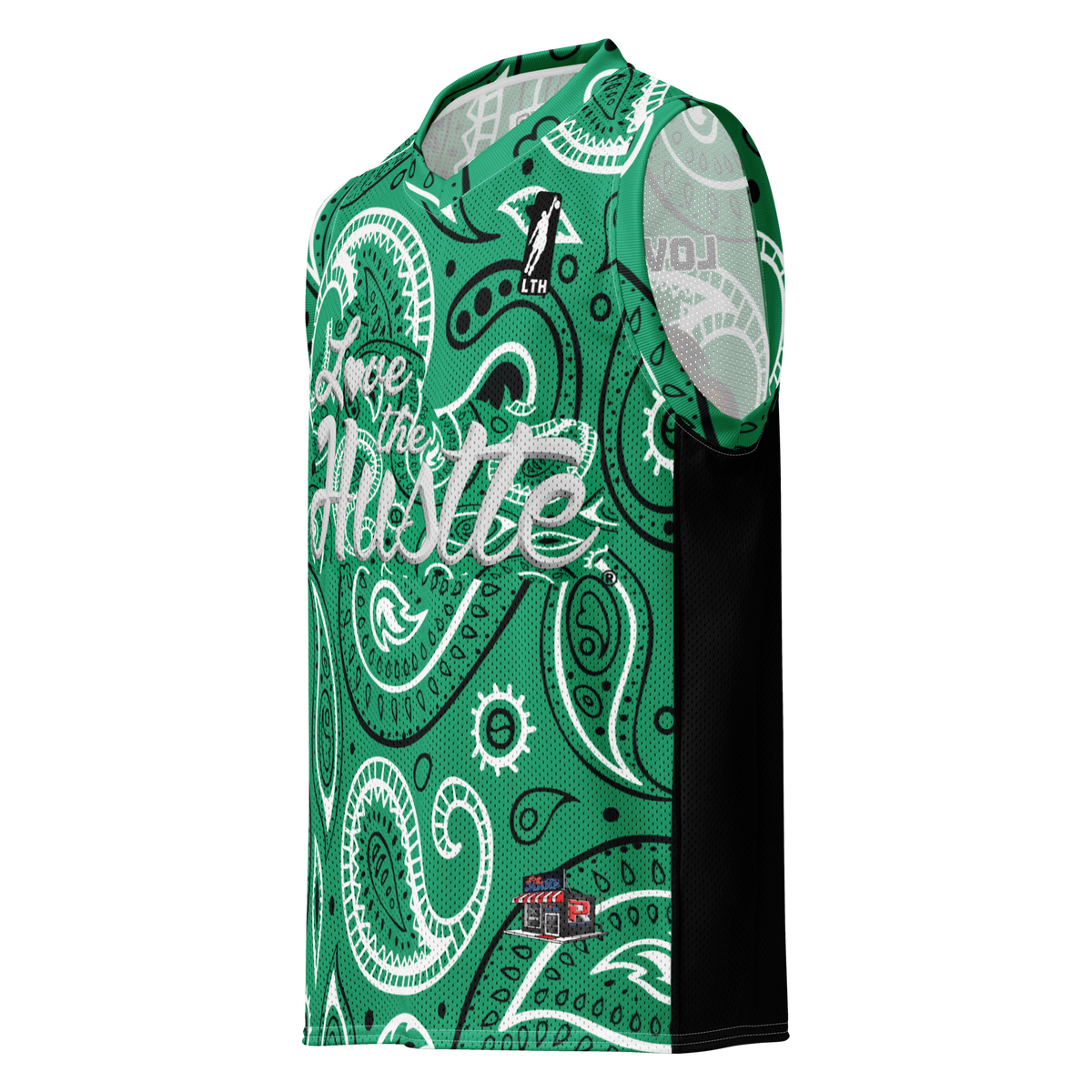 Love The Hustle® League Personalized Uni Premium Basketball Jersey Green Squad