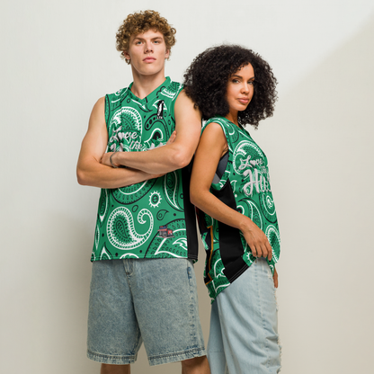 Love The Hustle® League Personalized Uni Premium Basketball Jersey Green Squad