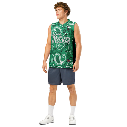 Love The Hustle® League Personalized Uni Premium Basketball Jersey Green Squad