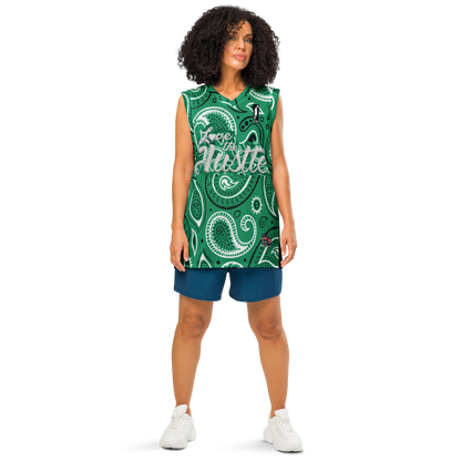 Love The Hustle® League Personalized Uni Premium Basketball Jersey Green Squad