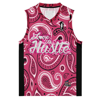 Love The Hustle® League Personalized Uni Premium Basketball Jersey Pink Squad