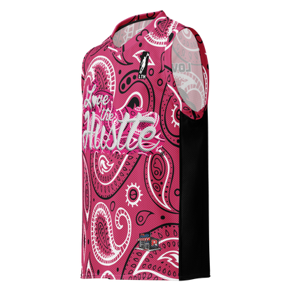 Love The Hustle® League Personalized Uni Premium Basketball Jersey Pink Squad