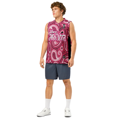 Love The Hustle® League Personalized Uni Premium Basketball Jersey Pink Squad
