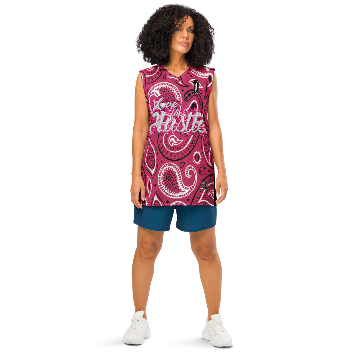 Love The Hustle® League Personalized Uni Premium Basketball Jersey Pink Squad