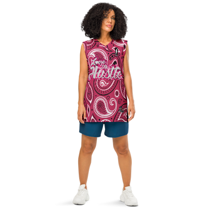 Love The Hustle® League Personalized Uni Premium Basketball Jersey Pink Squad