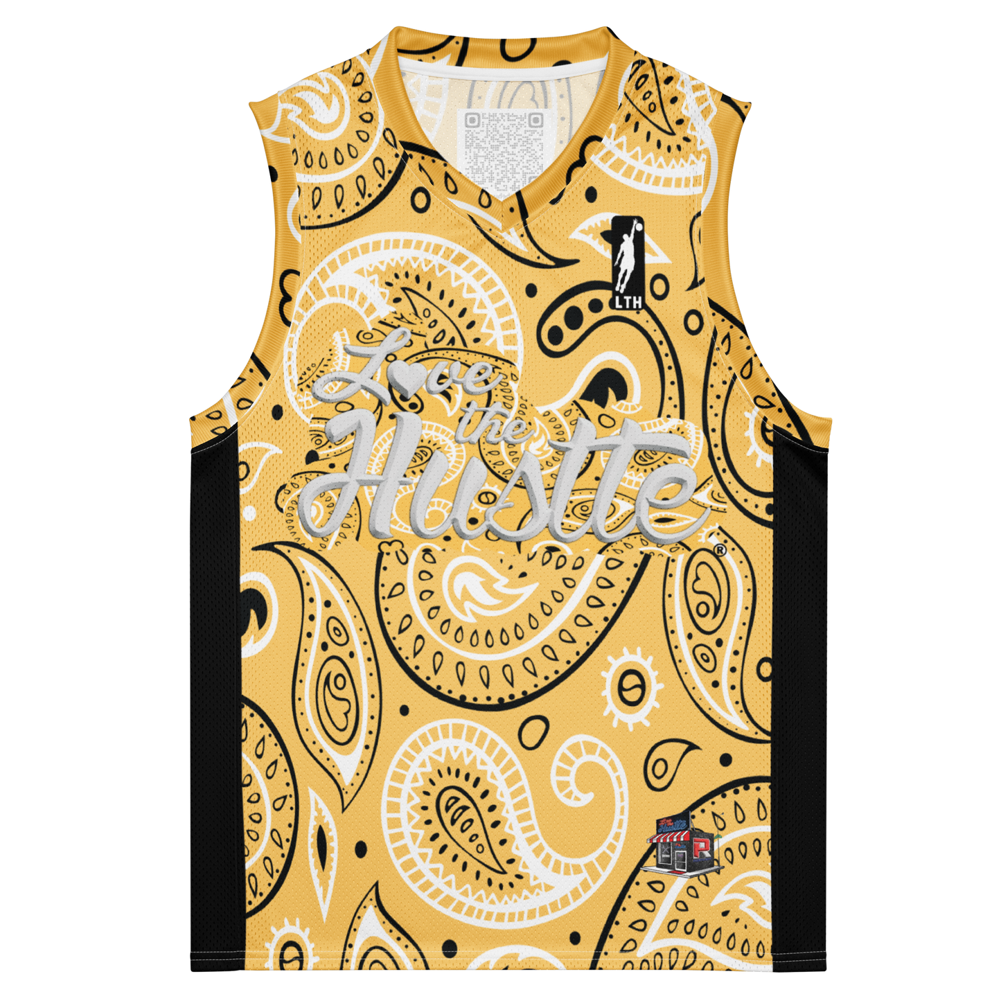 Love The Hustle® League Personalized Uni Premium Basketball Jersey Yellow Squad